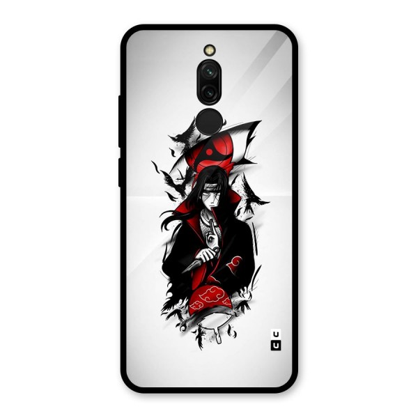 Itachi Combat Glass Back Case for Redmi 8