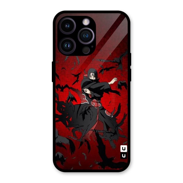 Itachi Stance For War Glass Back Case for iPhone 14 Pro Max