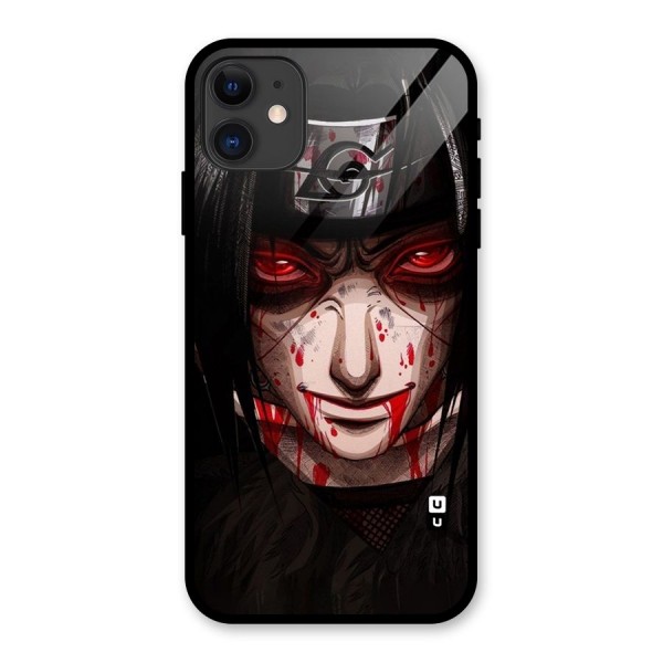 Itachi Uchiha Red Eyes Glass Back Case for iPhone 11