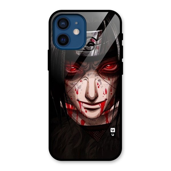 Itachi Uchiha Red Eyes Glass Back Case for iPhone 12 Mini