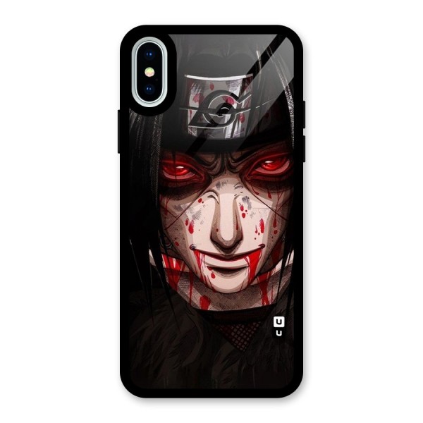 Itachi Uchiha Red Eyes Glass Back Case for iPhone X