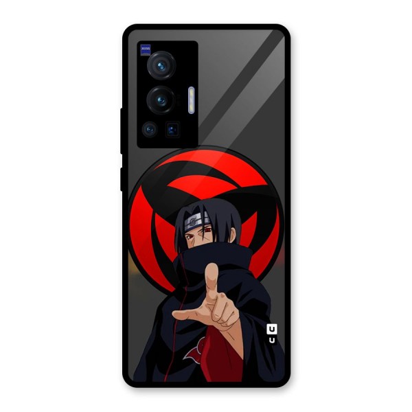 Itachi Uchiha With sharingan Glass Back Case for Vivo X70 Pro