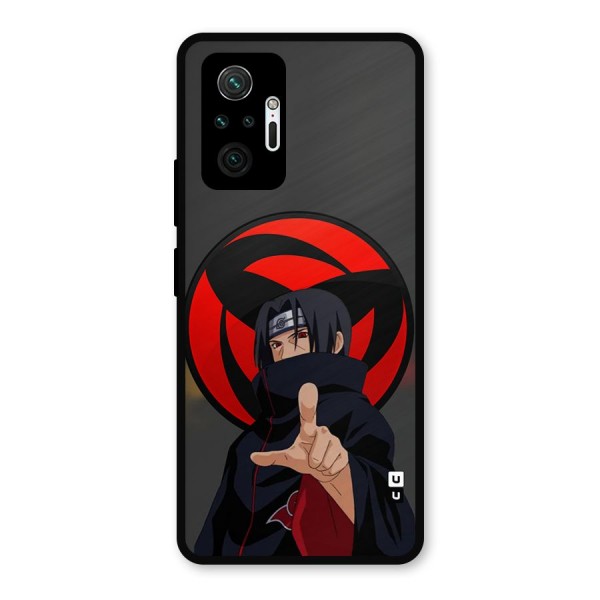 Itachi Uchiha With sharingan Metal Back Case for Redmi Note 10 Pro
