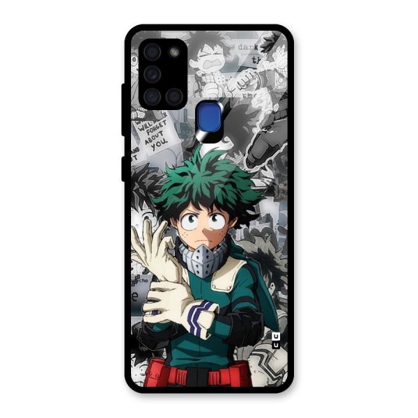 Izuku Midoriya Glass Back Case for Galaxy A21s