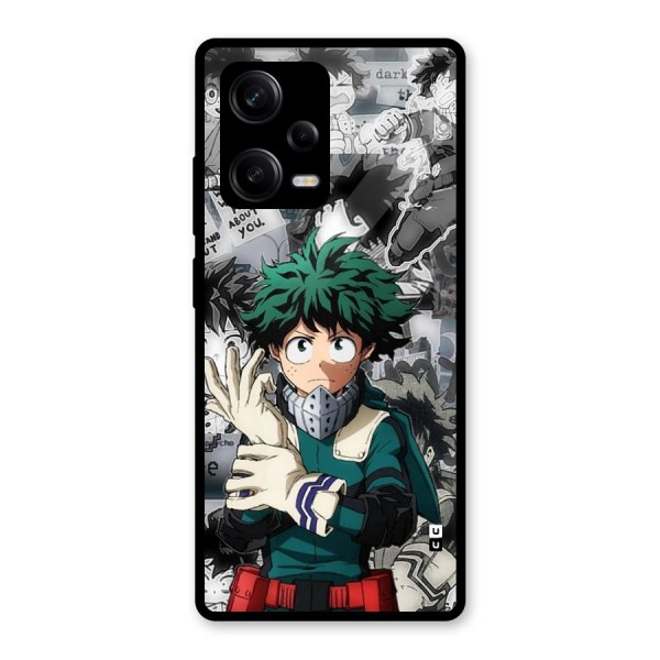 Izuku Midoriya Glass Back Case for Redmi Note 12 Pro