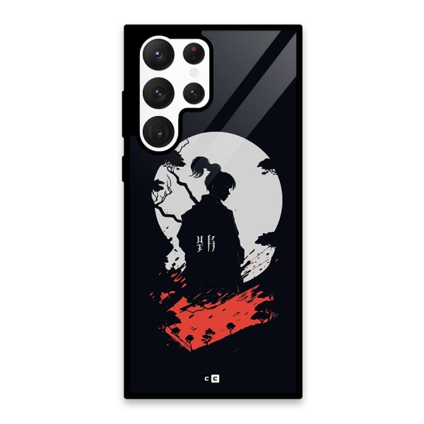 Japanese Warrior Glass Back Case for Galaxy S22 Ultra 5G