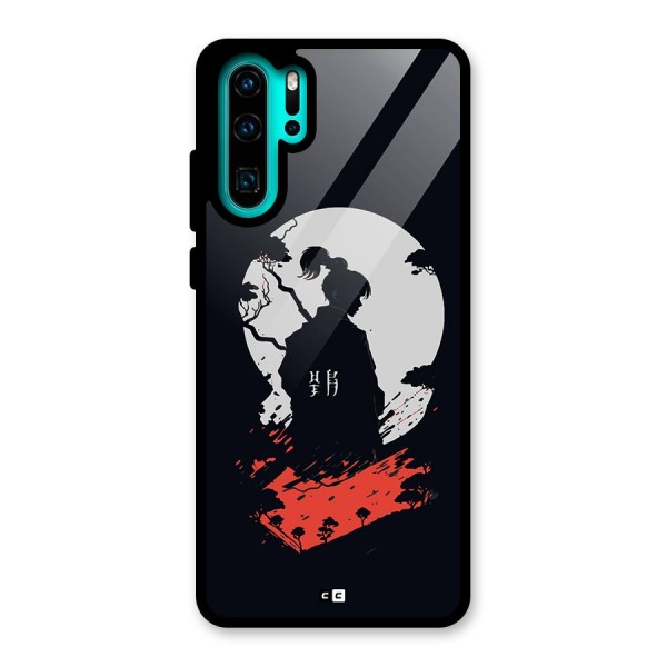 Japanese Warrior Glass Back Case for Huawei P30 Pro