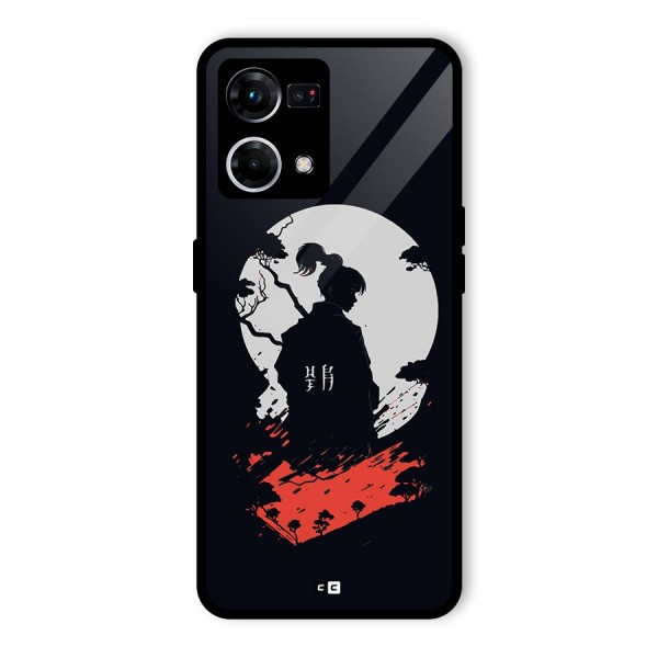 Japanese Warrior Glass Back Case for Oppo F21s Pro 4G