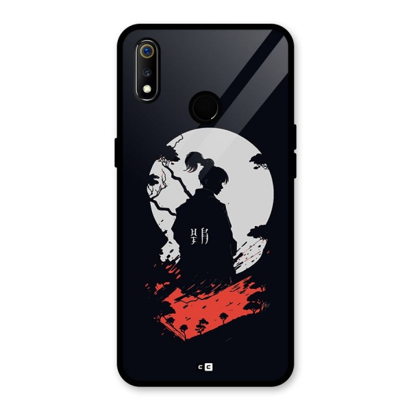 Japanese Warrior Glass Back Case for Realme 3