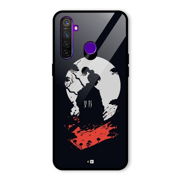 Japanese Warrior Glass Back Case for Realme 5 Pro
