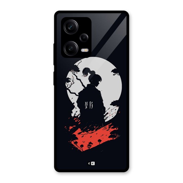 Japanese Warrior Glass Back Case for Redmi Note 12 Pro