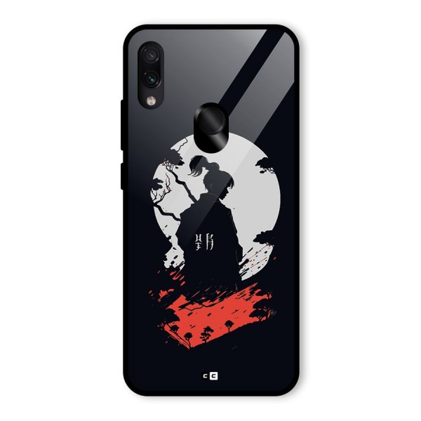 Japanese Warrior Glass Back Case for Redmi Note 7S