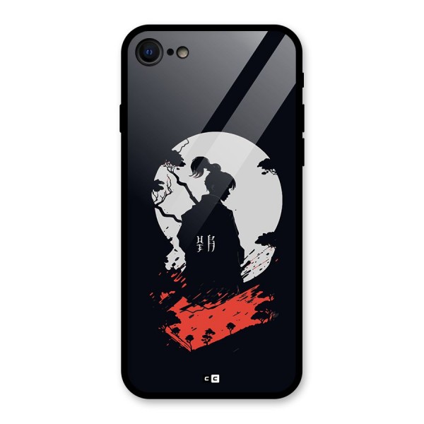 Japanese Warrior Glass Back Case for iPhone SE 2022