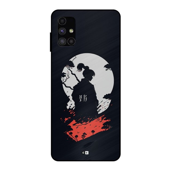 Japanese Warrior Metal Back Case for Galaxy M51