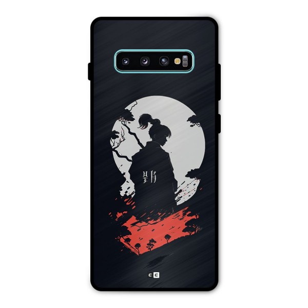 Japanese Warrior Metal Back Case for Galaxy S10 Plus