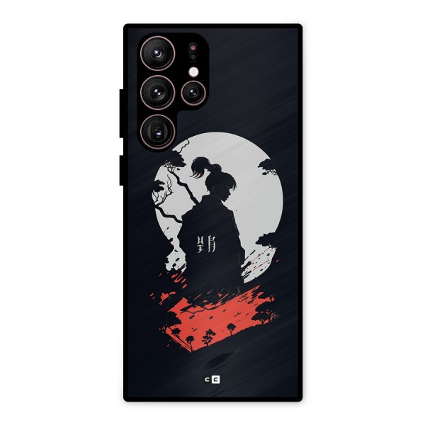 Japanese Warrior Metal Back Case for Galaxy S22 Ultra 5G