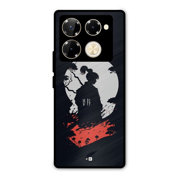 Japanese Warrior Metal Back Case for Infinix Note 40 Pro Plus
