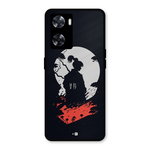 Japanese Warrior Metal Back Case for Oppo A57 2022