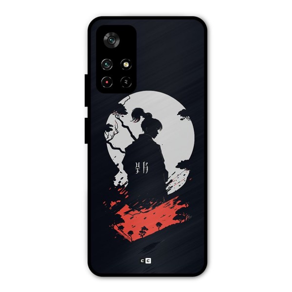 Japanese Warrior Metal Back Case for Poco M4 Pro 5G