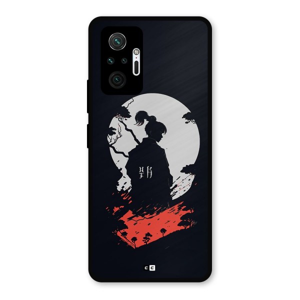 Japanese Warrior Metal Back Case for Redmi Note 10 Pro