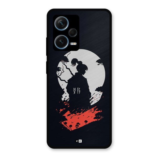 Japanese Warrior Metal Back Case for Redmi Note 12 Pro Plus 5G