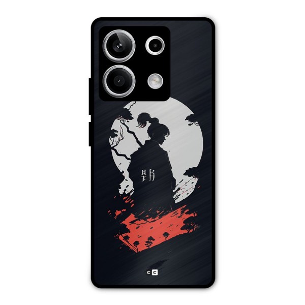 Japanese Warrior Metal Back Case for Redmi Note 13 5G