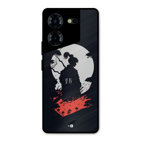 Japanese Warrior Metal Back Case for Tecno Pova 5 Pro 5G