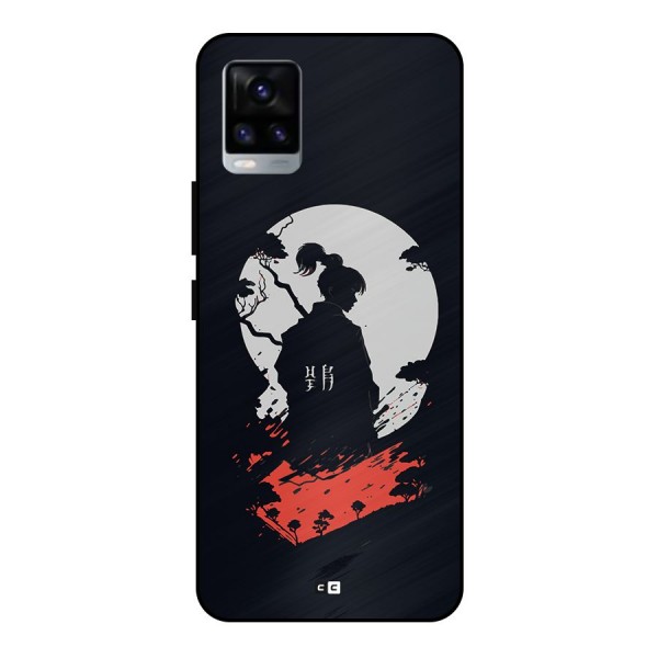 Japanese Warrior Metal Back Case for Vivo V20