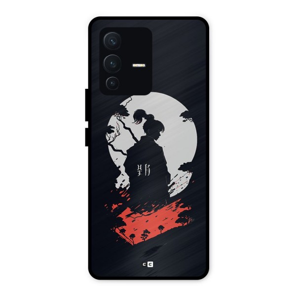 Japanese Warrior Metal Back Case for Vivo V23 5G