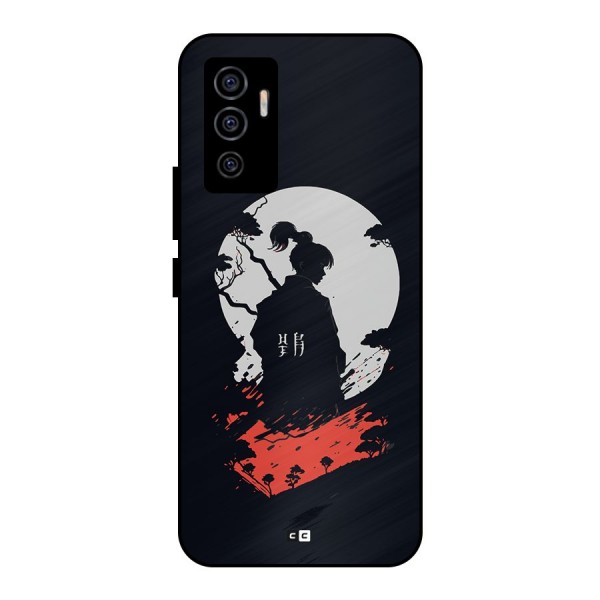 Japanese Warrior Metal Back Case for Vivo V23e
