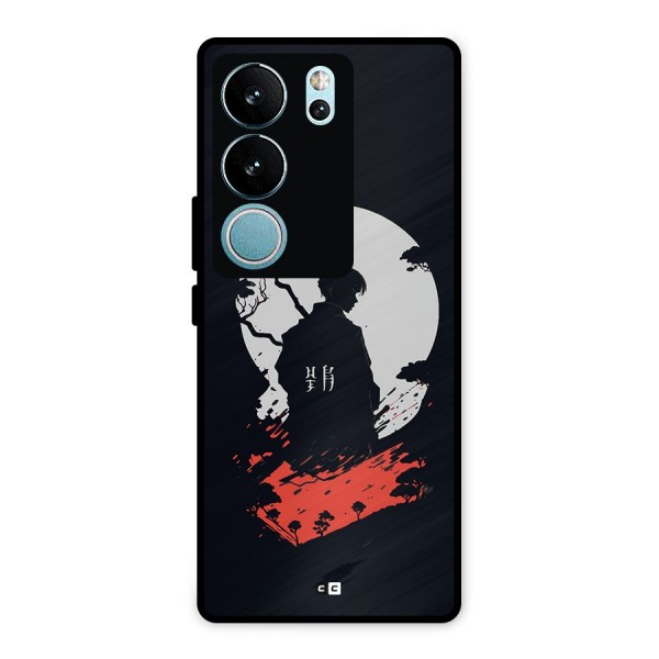Japanese Warrior Metal Back Case for Vivo V29