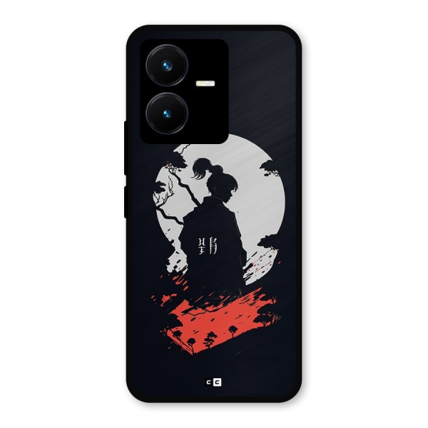 Japanese Warrior Metal Back Case for Vivo Y22
