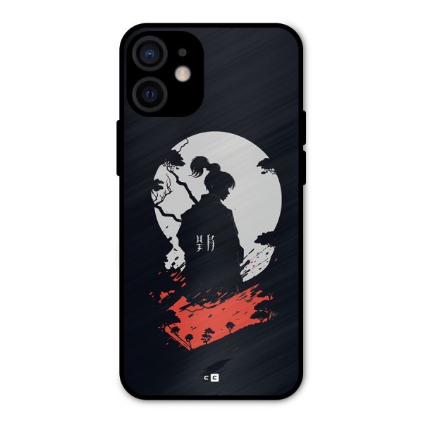 Japanese Warrior Metal Back Case for iPhone 12 Mini