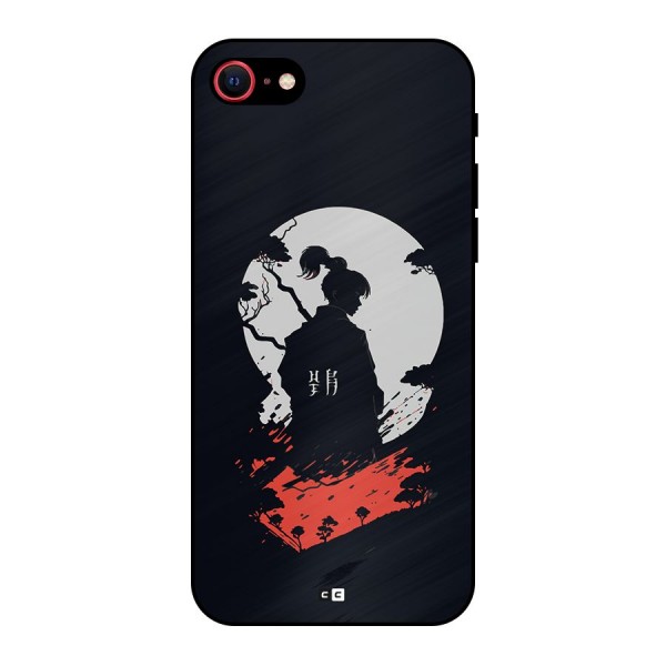 Japanese Warrior Metal Back Case for iPhone SE 2022
