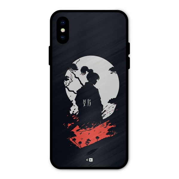 Japanese Warrior Metal Back Case for iPhone X