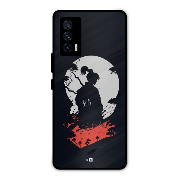 Japanese Warrior Metal Back Case for iQOO 7 5G