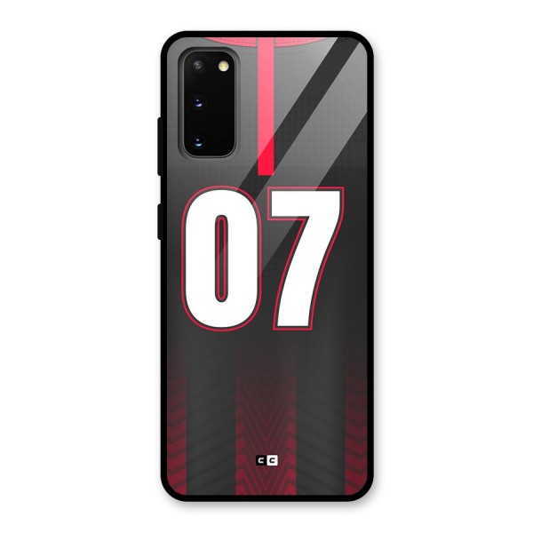 Jersy No 7 Glass Back Case for Galaxy S20