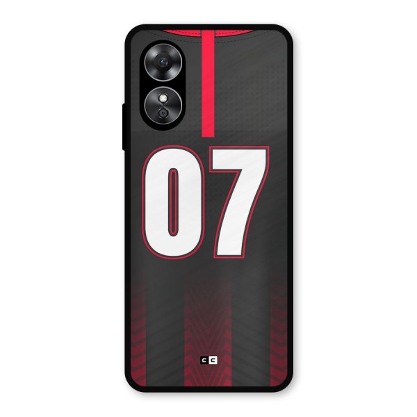 Jersy No 7 Metal Back Case for Oppo A17
