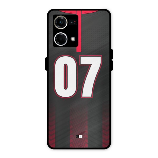 Jersy No 7 Metal Back Case for Oppo F21 Pro 4G