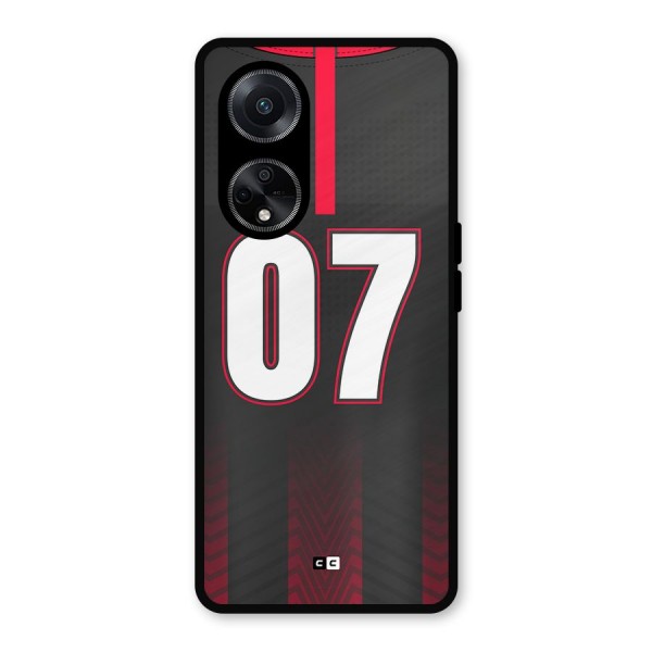 Jersy No 7 Metal Back Case for Oppo F23