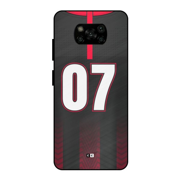 Jersy No 7 Metal Back Case for Poco X3