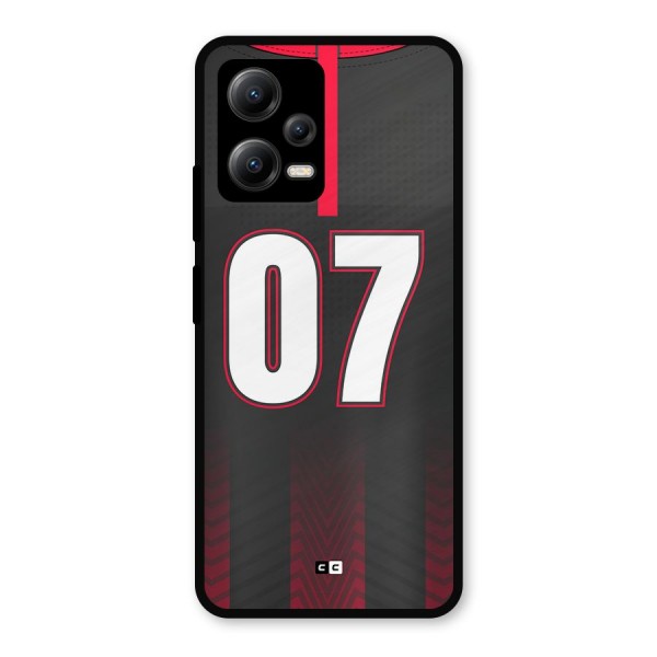 Jersy No 7 Metal Back Case for Poco X5
