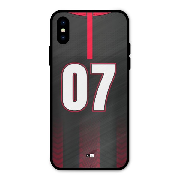 Jersy No 7 Metal Back Case for iPhone X