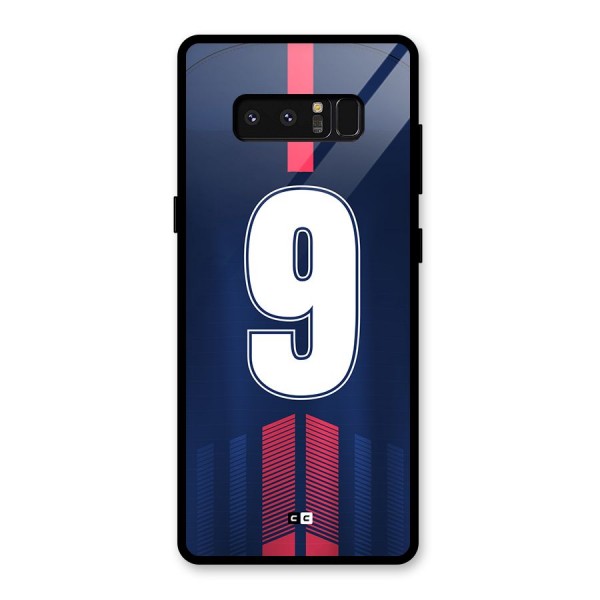 Jersy No 9 Glass Back Case for Galaxy Note 8