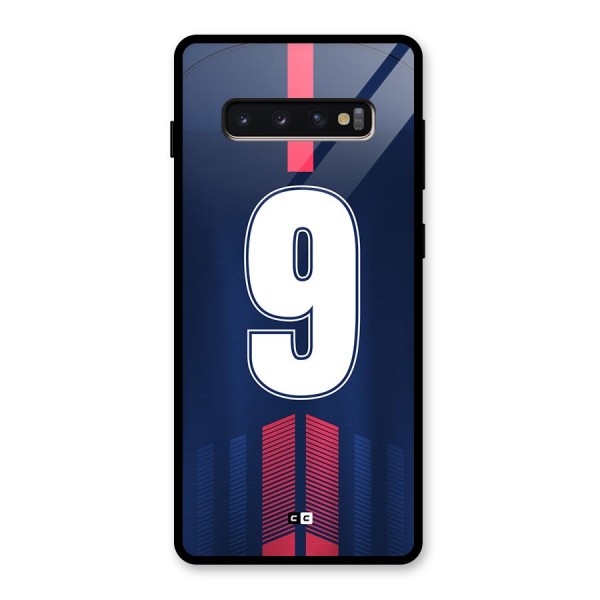 Jersy No 9 Glass Back Case for Galaxy S10 Plus
