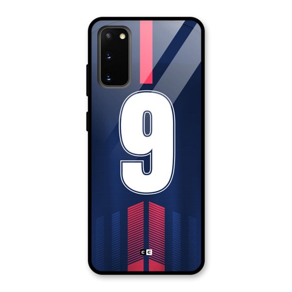 Jersy No 9 Glass Back Case for Galaxy S20