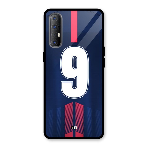 Jersy No 9 Glass Back Case for Oppo Reno3 Pro