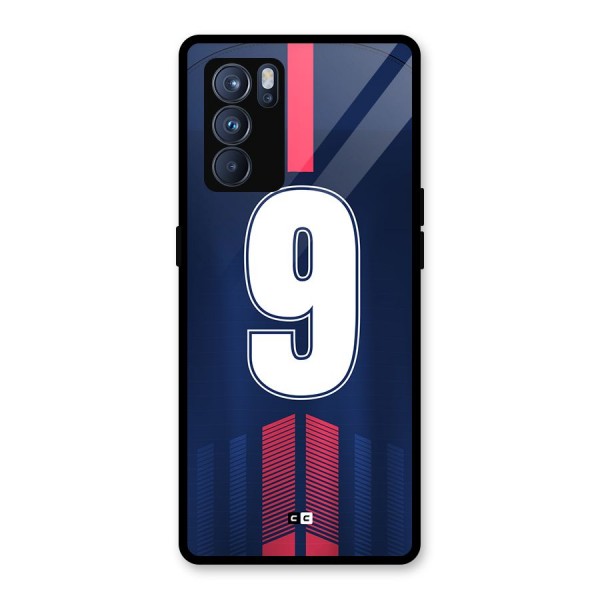 Jersy No 9 Glass Back Case for Oppo Reno6 Pro 5G