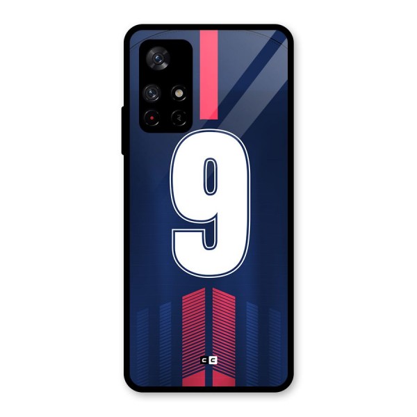 Jersy No 9 Glass Back Case for Redmi Note 11T 5G