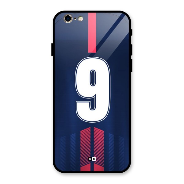 Jersy No 9 Glass Back Case for iPhone 6 6S